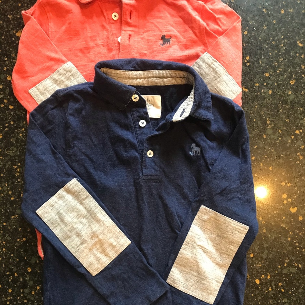 Mini Boden long sleeve polo- lot of 2  size 7-8